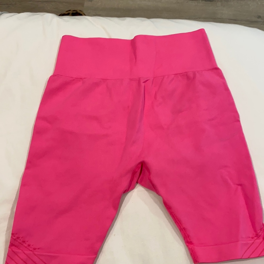 Pink biker shorts